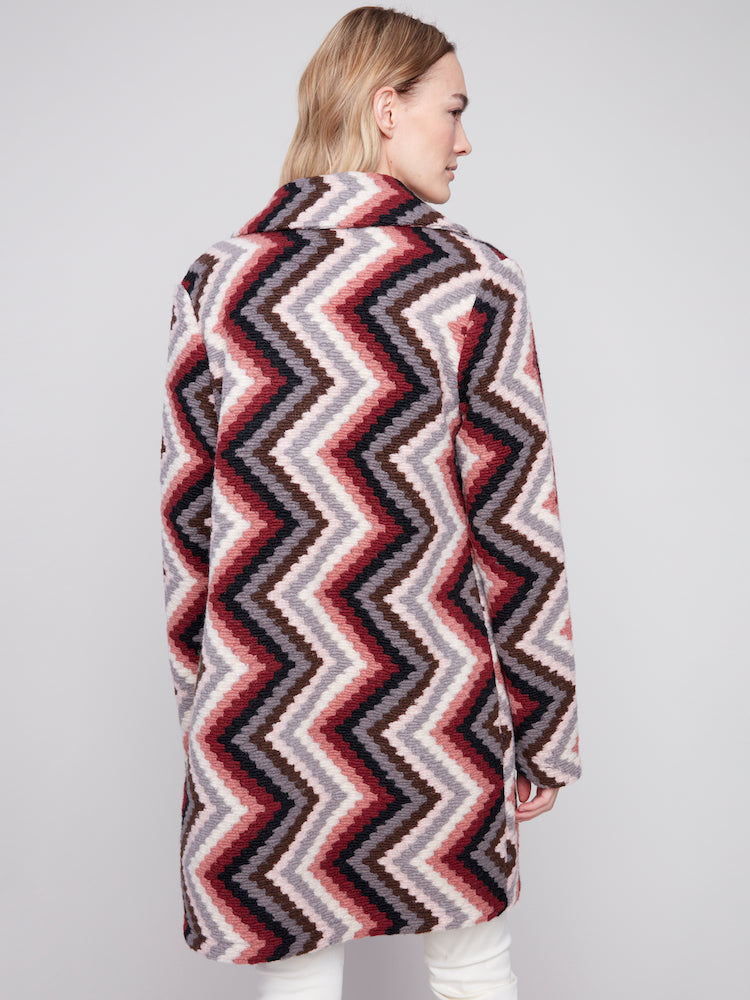 Print Button Up Jacket