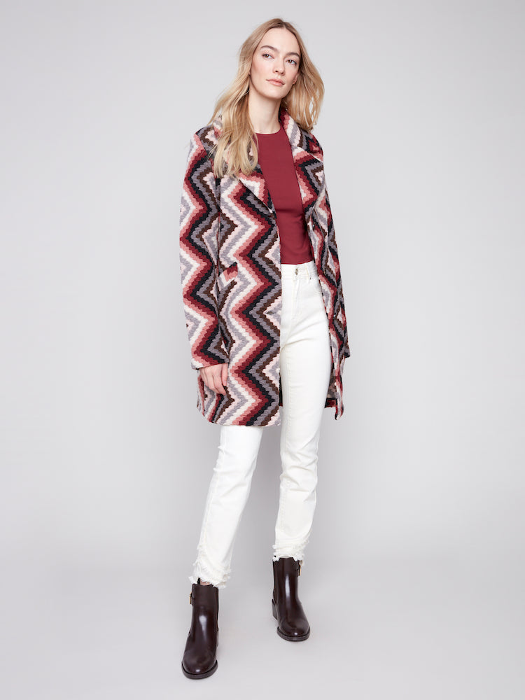 Print Button Up Jacket