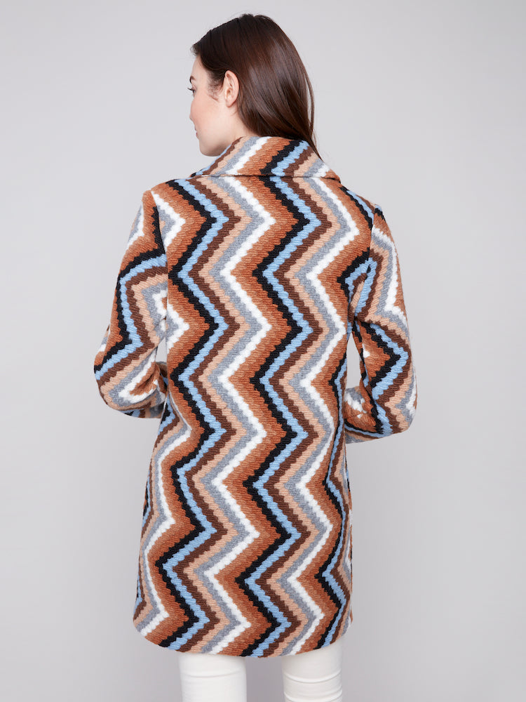 Print Button Up Jacket