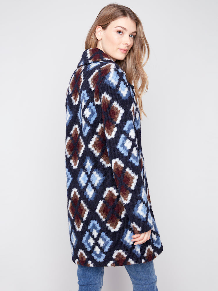 Print Button Up Jacket