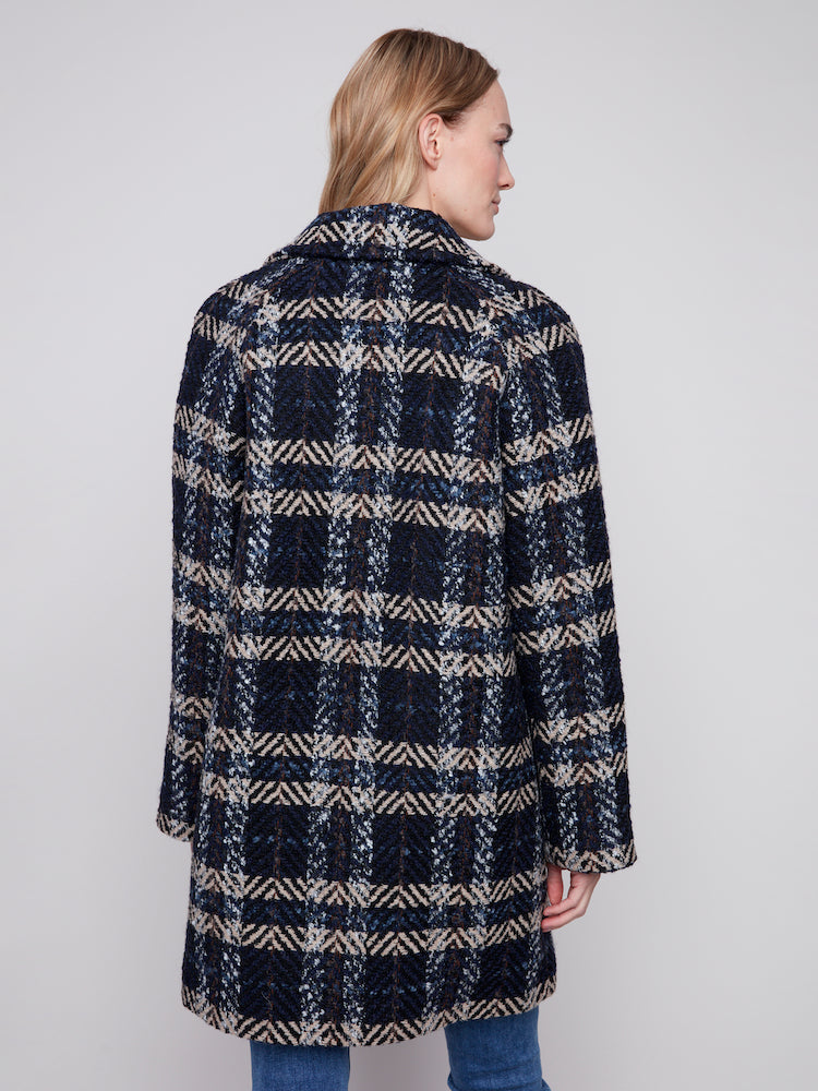Plaid Boucle Coat