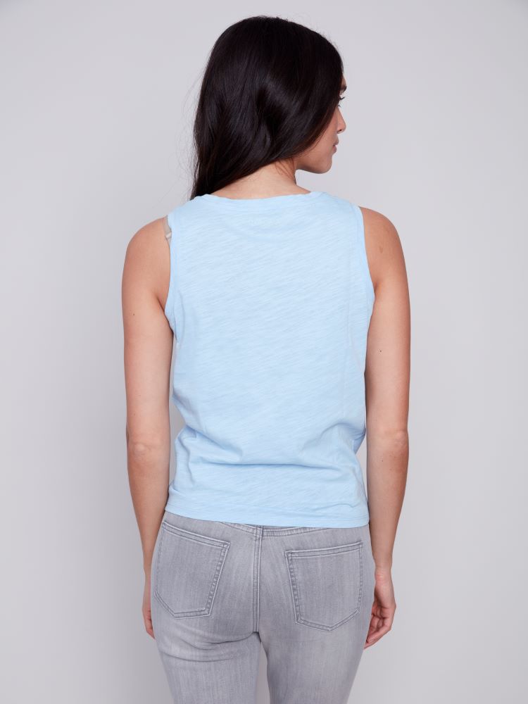 Tank Top with Twisted Hem