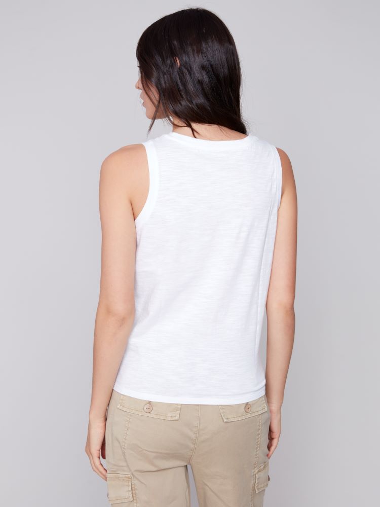 Tank Top with Twisted Hem