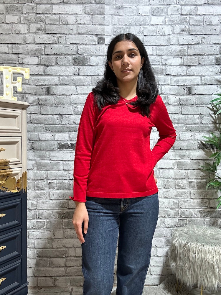 Long Sleeve V-Neck Sweater