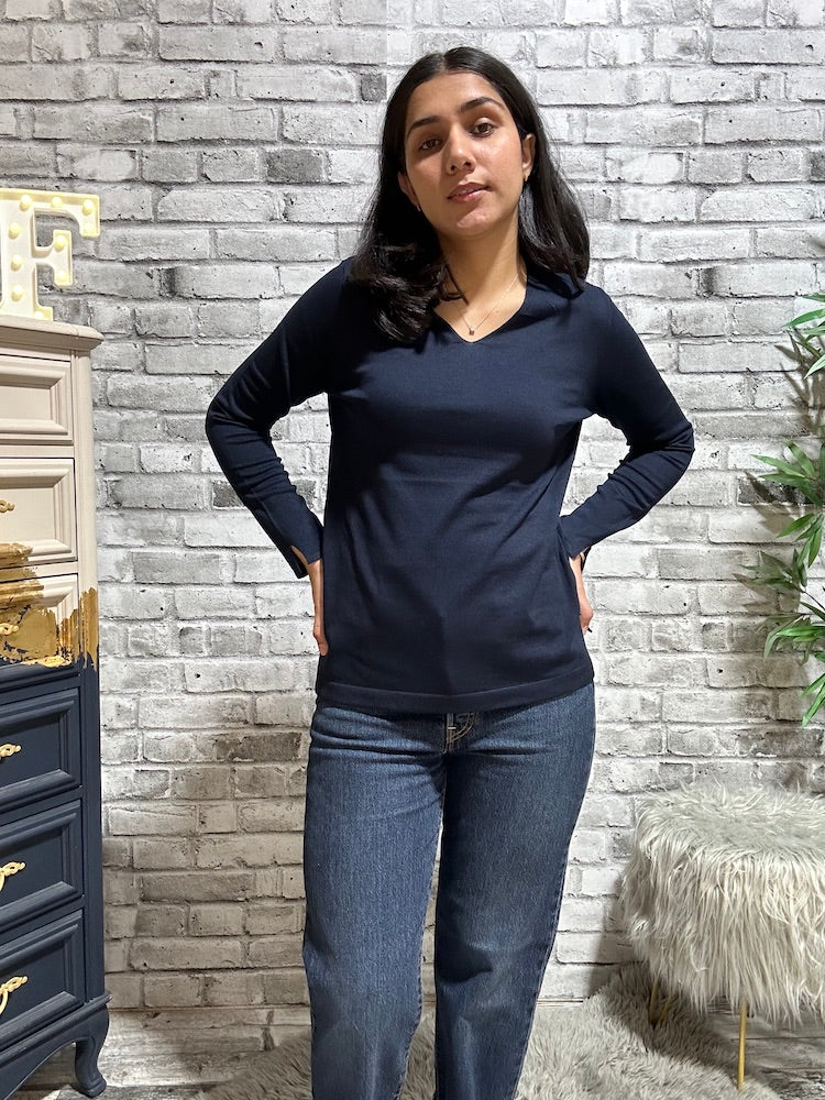 Long Sleeve V-Neck Sweater