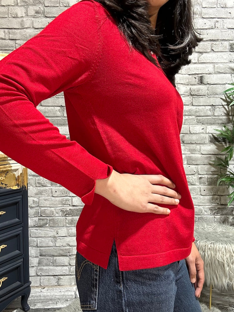 Long Sleeve V-Neck Sweater