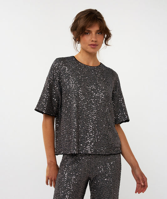 ZigZag Sequin Top