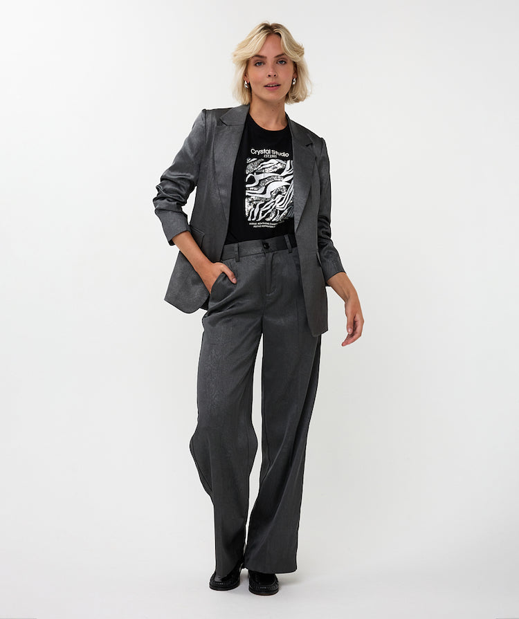 Shimmer Crinkle Blazer