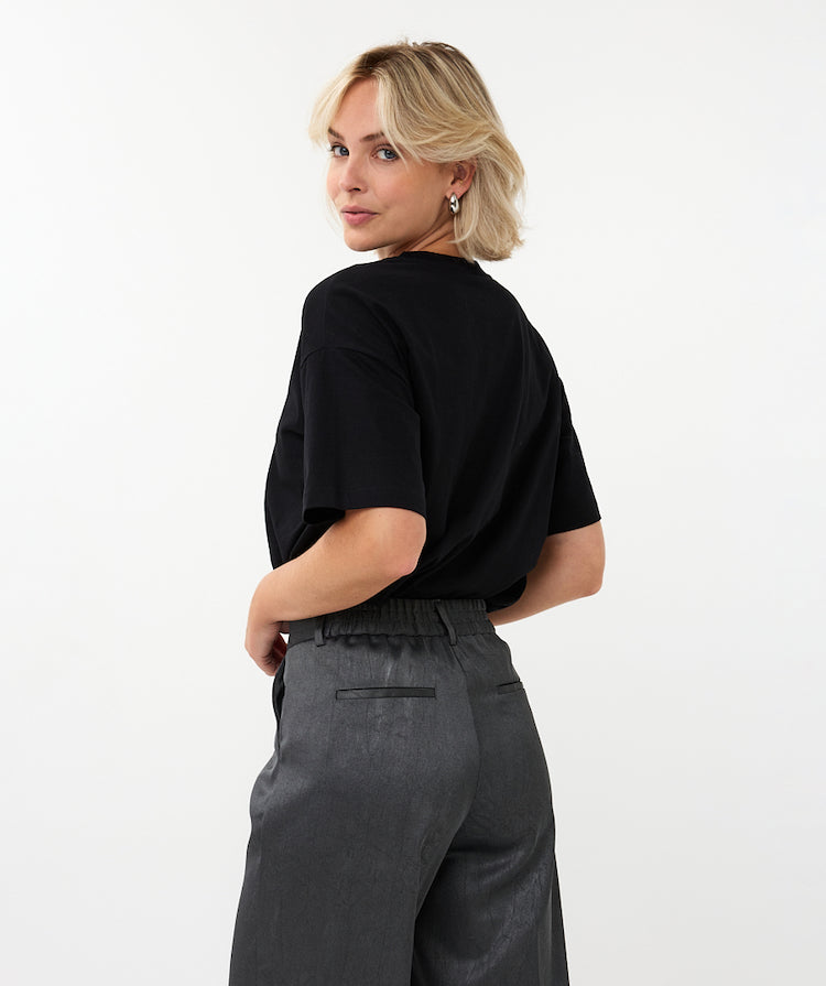 Wide Leg Shimmer Trouser