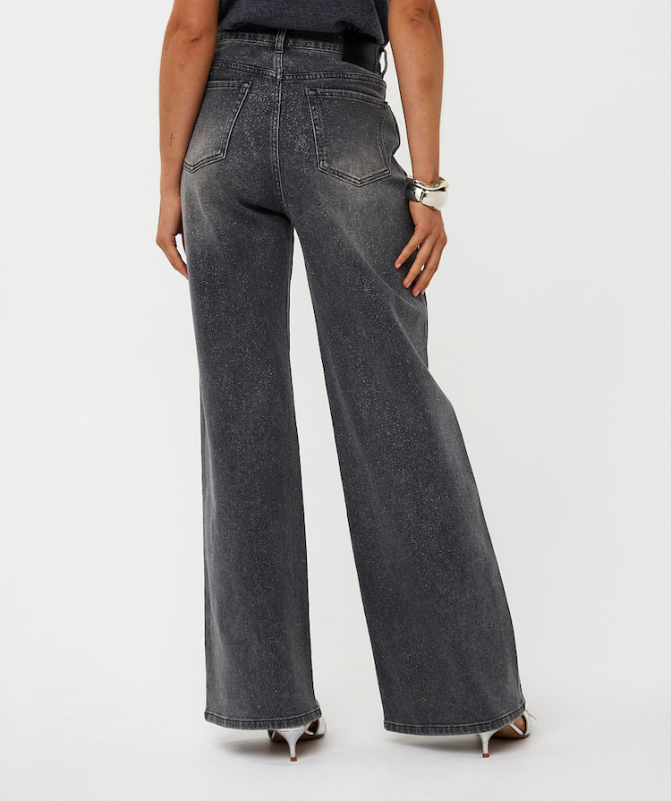 Shimmer Wide Leg Jeans