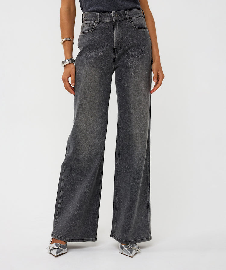 Shimmer Wide Leg Jeans
