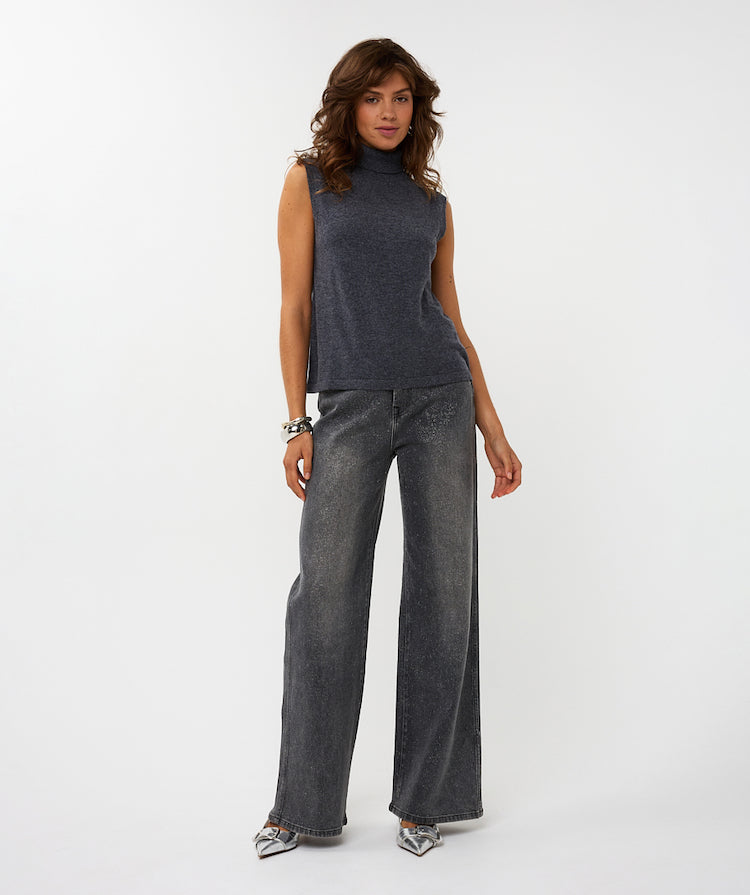 Shimmer Wide Leg Jeans