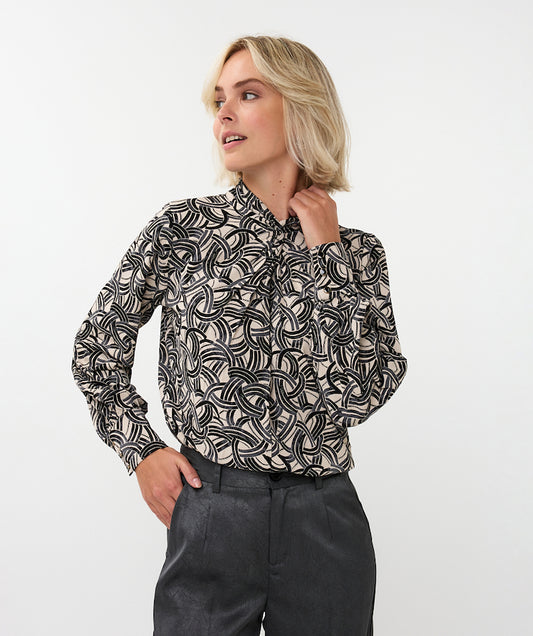 Long Sleeve Print Blouse