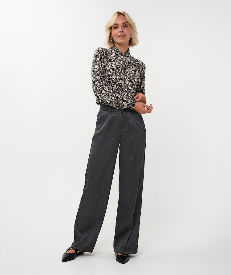 Long Sleeve Print Blouse