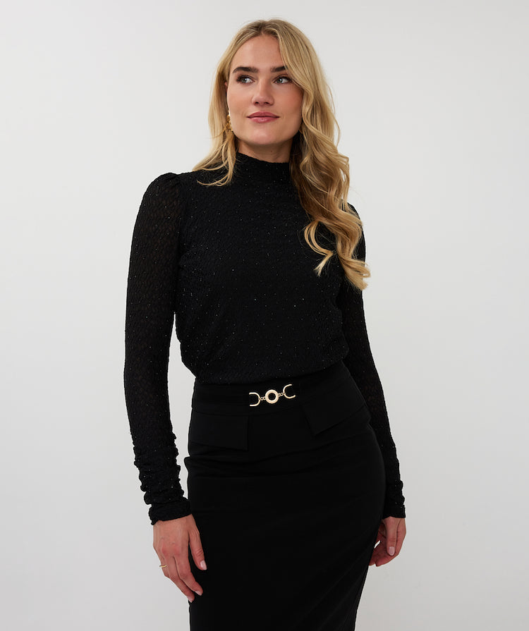 Embellished Long Sleeve Top