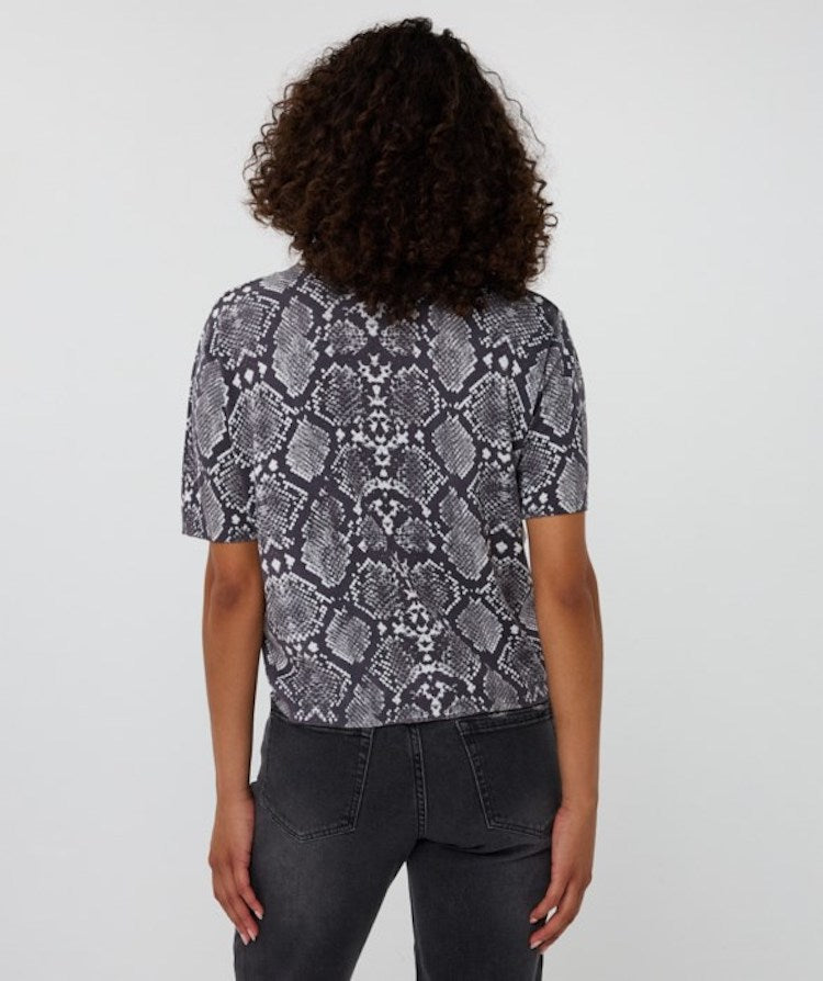 Snake Print Short Sleeve