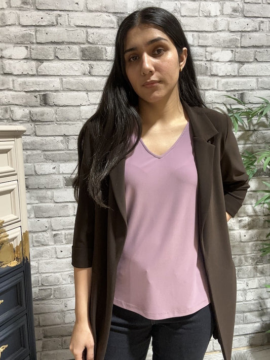 Open Front Relaxed Fit Blazer