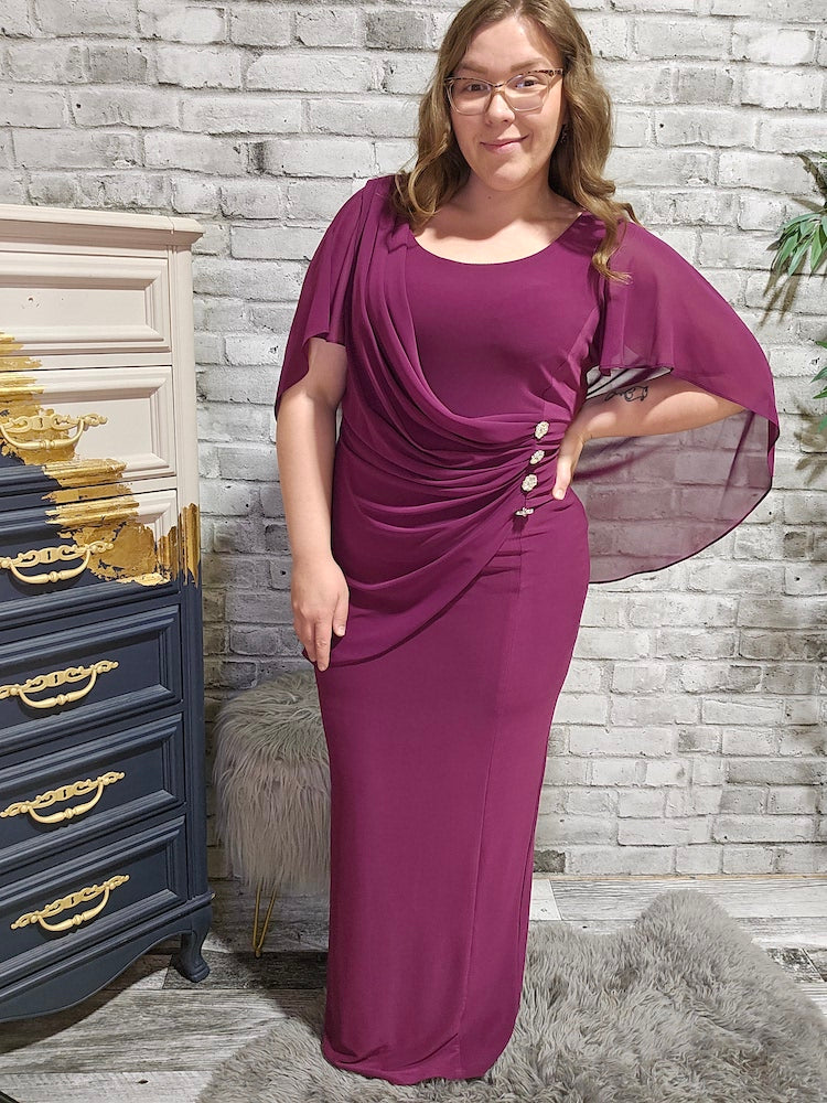 Maxi Cape Dress|Frank Lyman Style: 249283 | – Fashionista