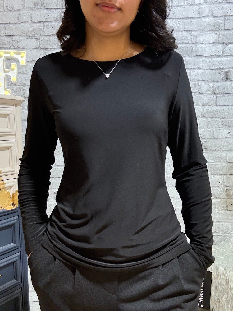 Long Sleeve Mesh Back Top