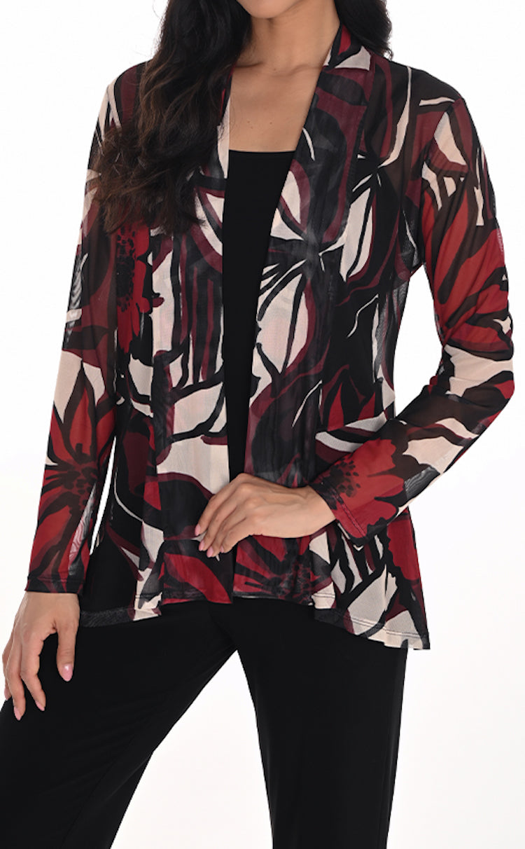 Open Front Floral Cover Up