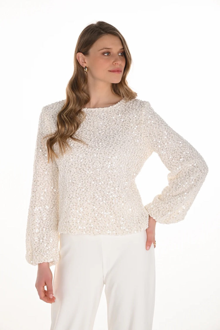 Sequin Long Sleeve Top