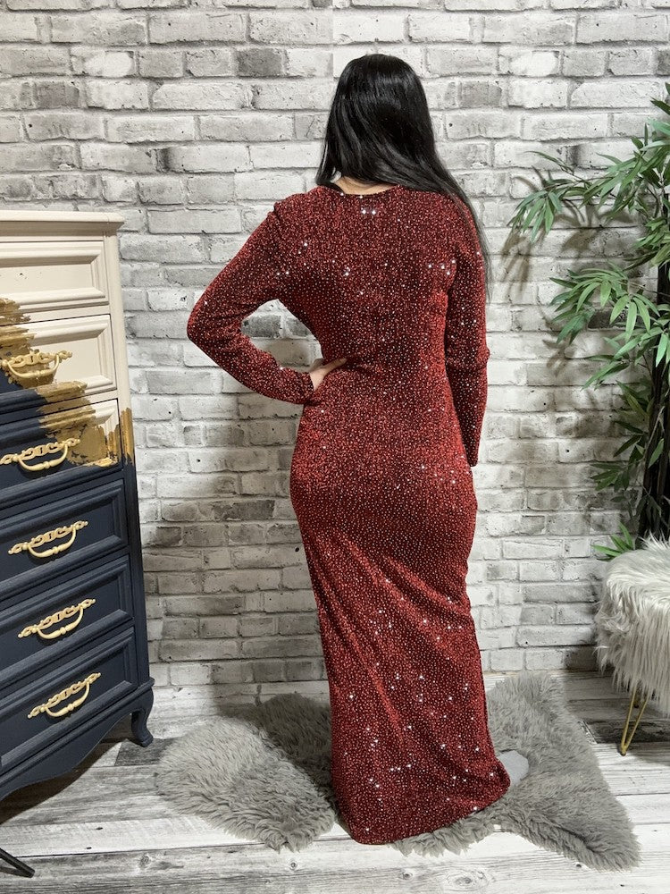 Bodycon Maxi Dress With Slit