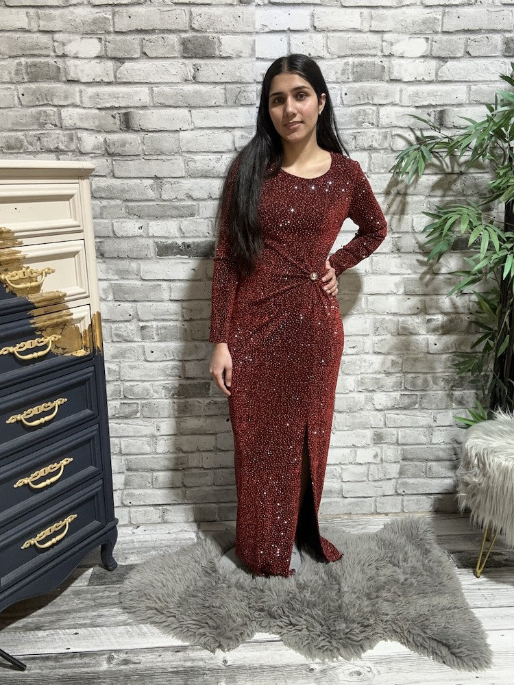 Bodycon Maxi Dress With Slit