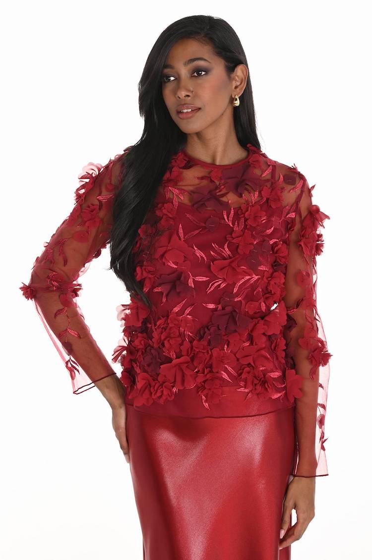 Floral Embroidered Pullover