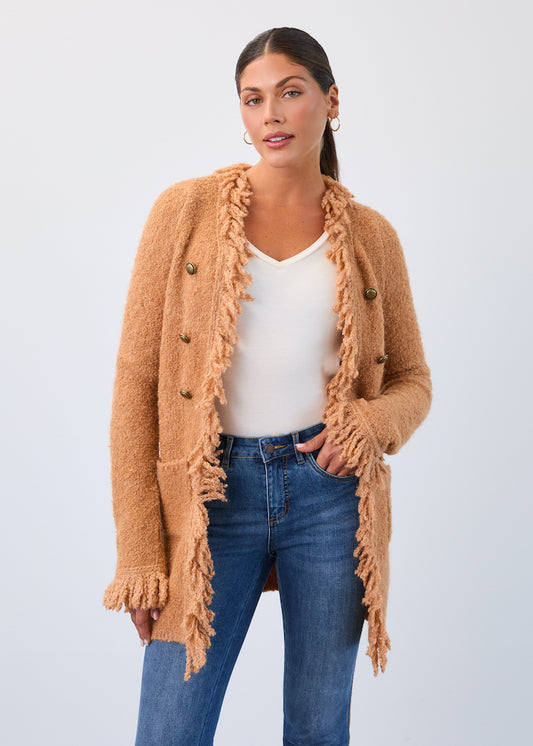 Cardigan Jacket With Fringes
