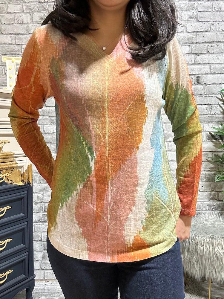 Abstract Print Long Sleeve