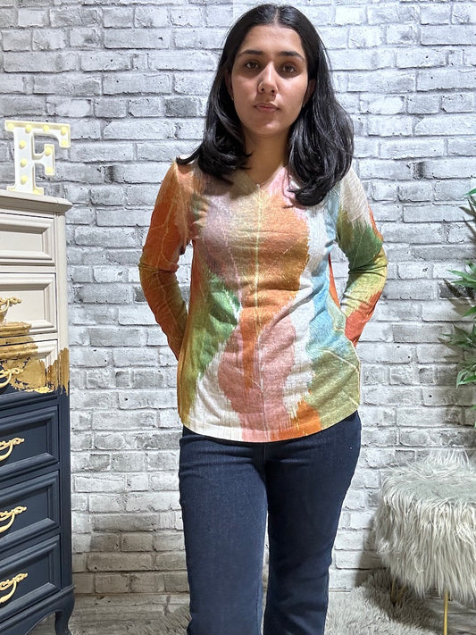 Abstract Print Long Sleeve