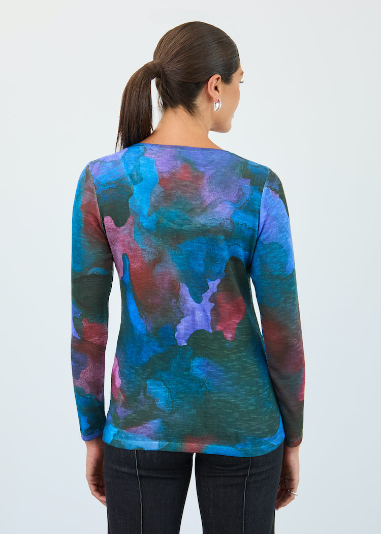 Long Sleeve Print Top