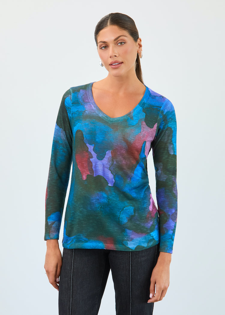 Long Sleeve Print Top