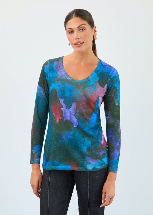 Long Sleeve Print Top