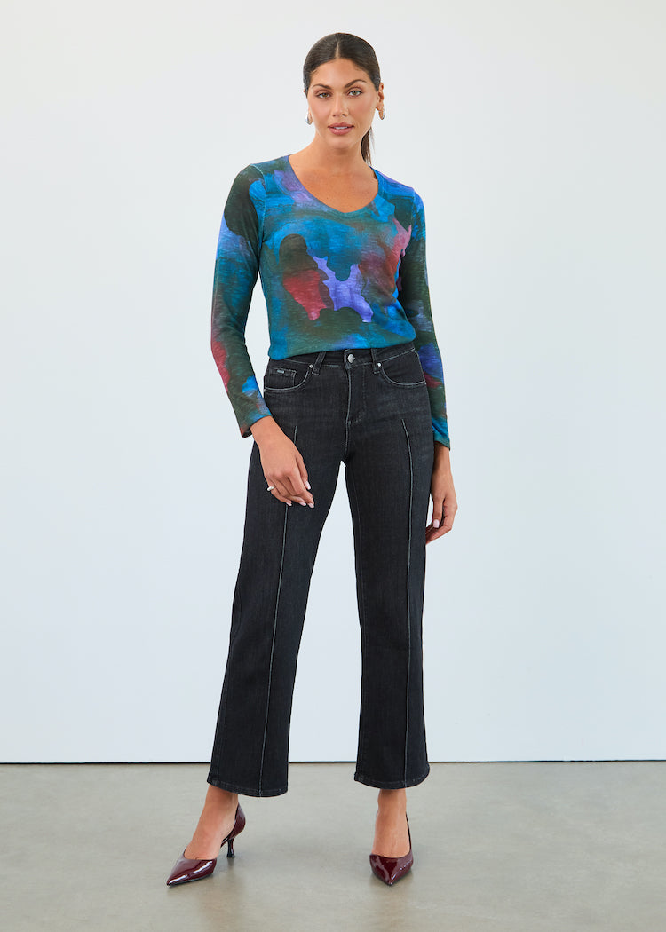 Long Sleeve Print Top