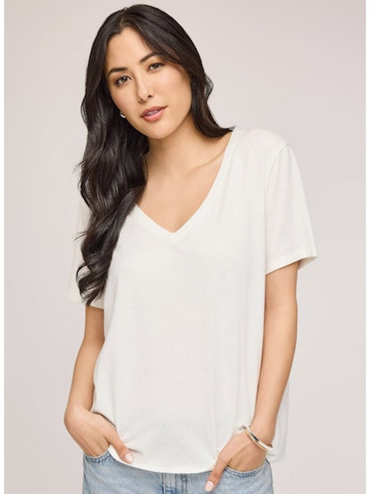 Jennifer V-Neck Short Sleeve Top
