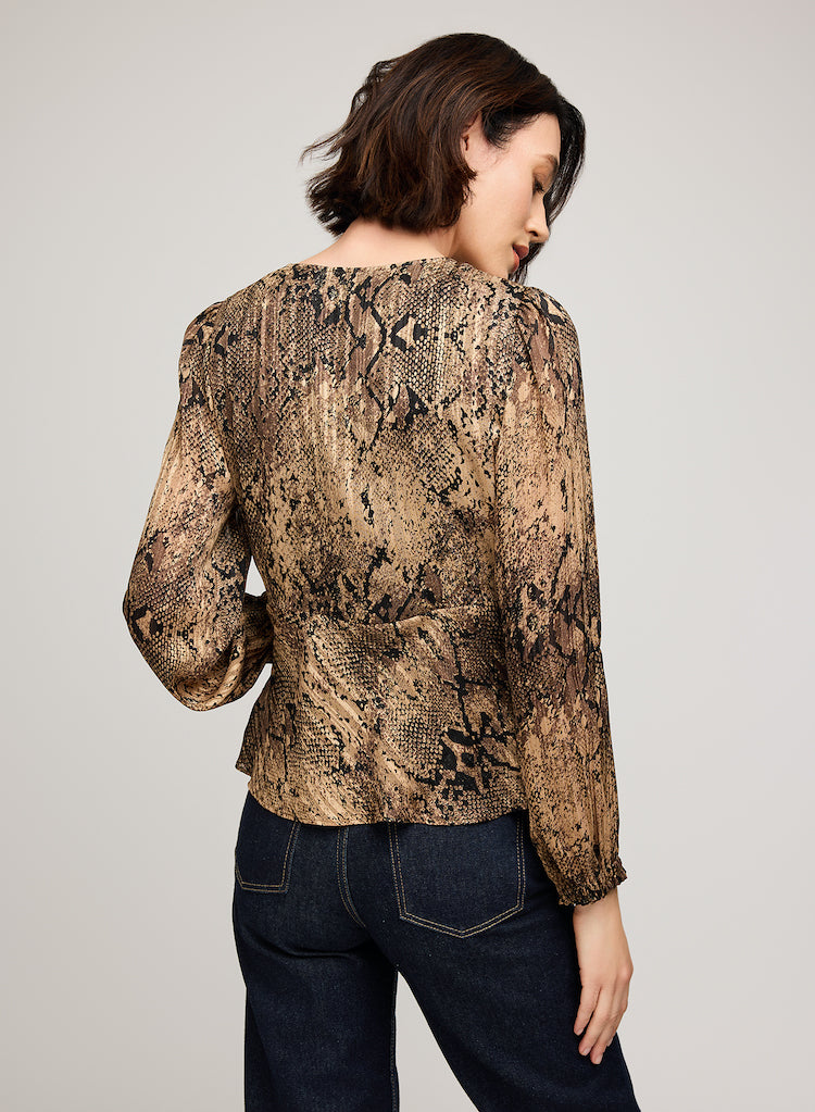Salma Snake Print Long Sleeve