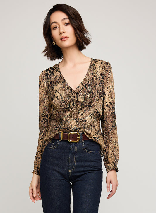 Salma Snake Print Long Sleeve
