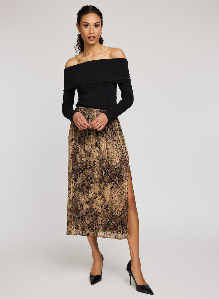 Adeline Snake Print Skirt