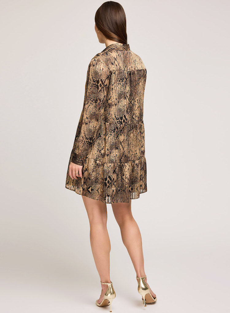 Vesper Snake Print Mini Dress
