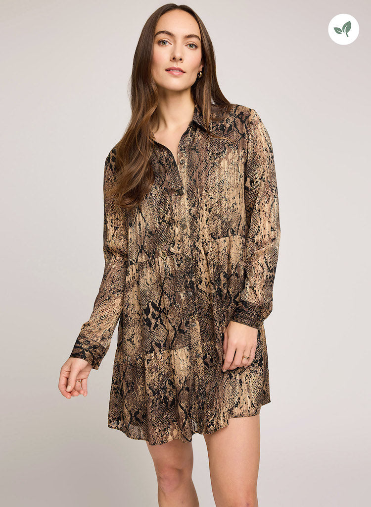 Vesper Snake Print Mini Dress