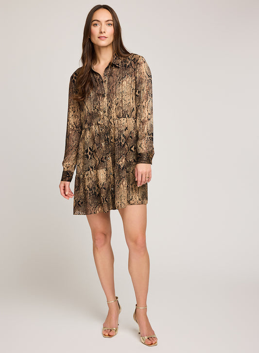 Vesper Snake Print Mini Dress