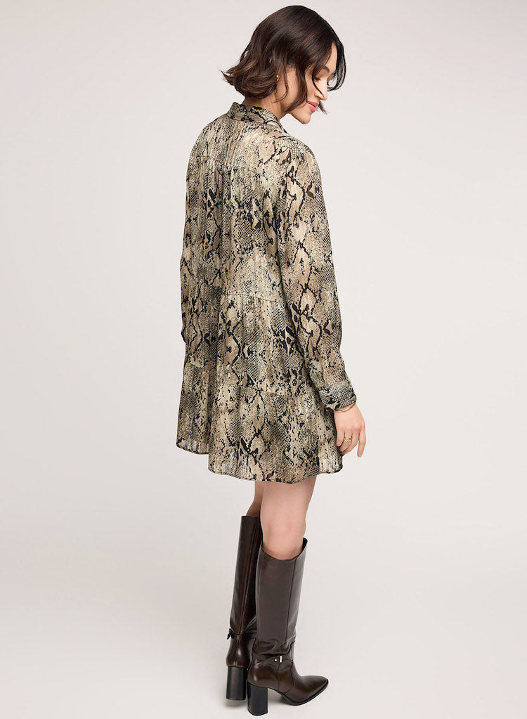 Vesper Snake Print Mini Dress