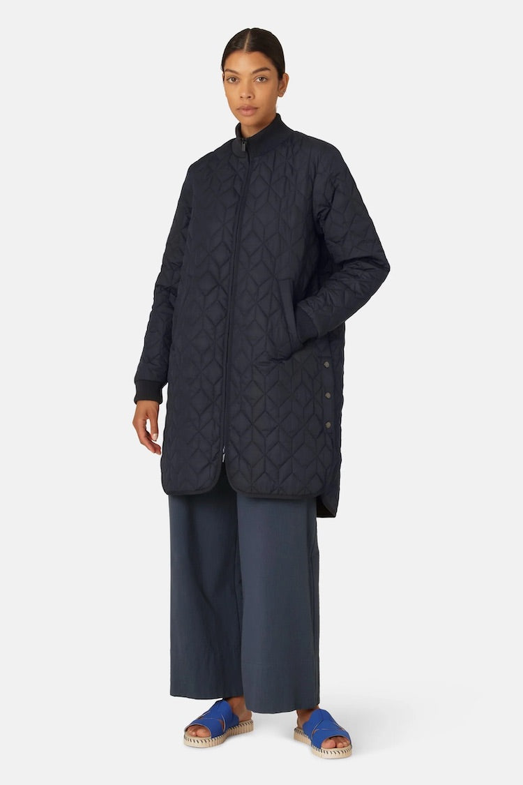 Long Padded Quilt Jacket