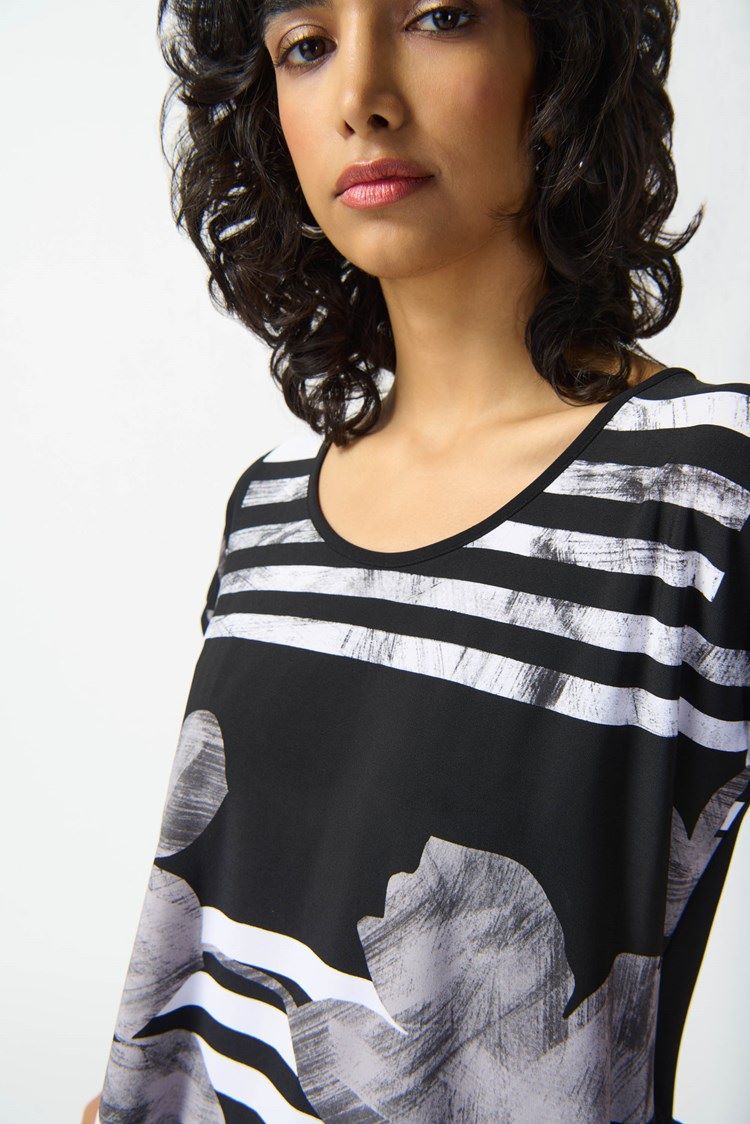 Striped & Floral Design Shirt
