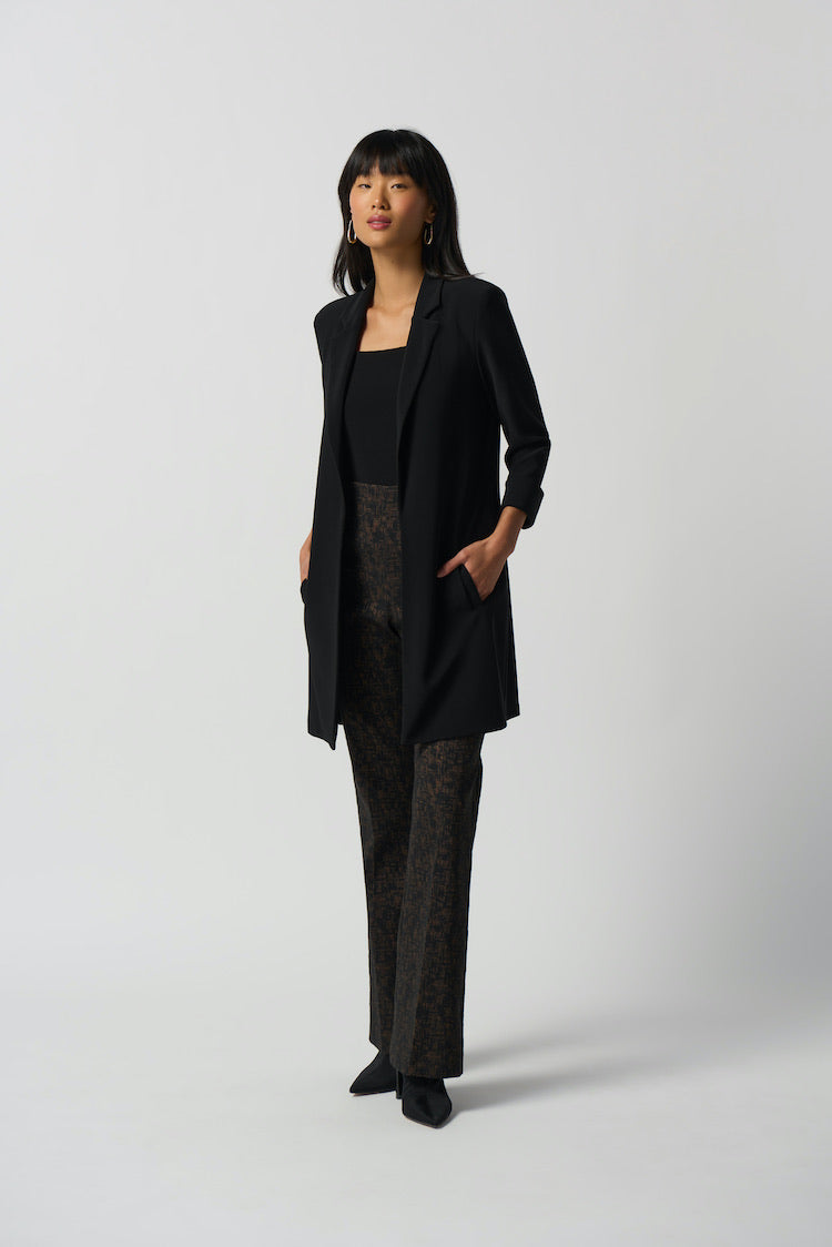 Open Front Hip-length Blazer
