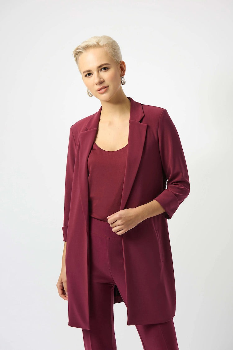 Open Front Hip-length Blazer