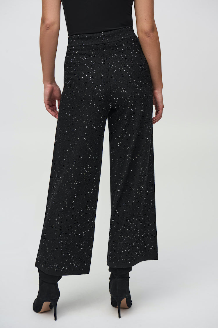 Sequined Knit Culotte Pants