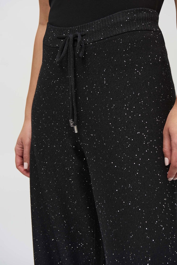 Sequined Knit Culotte Pants