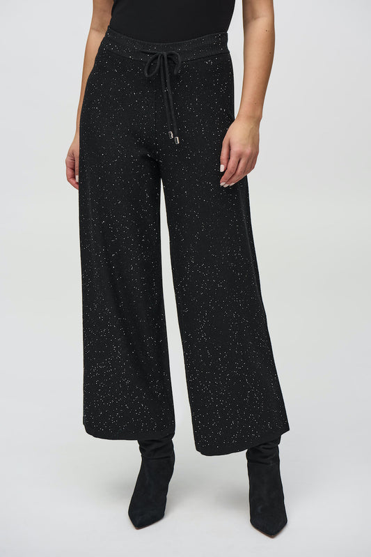 Sequined Knit Culotte Pants